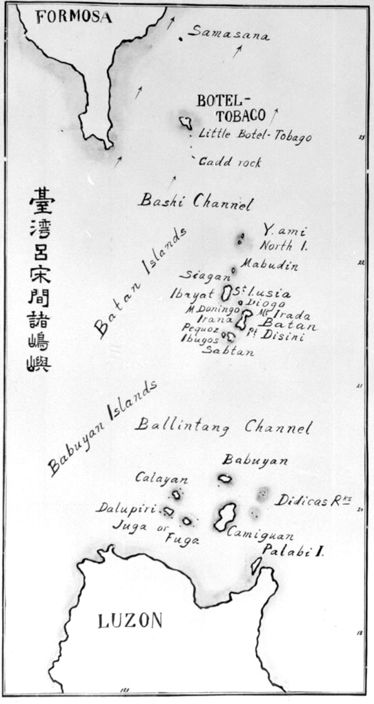 バシー海峡の古地図